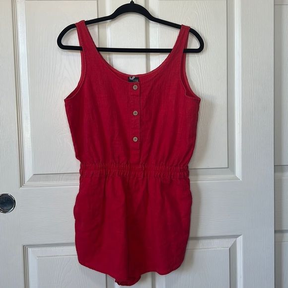 Sparkle & Fade Pants - Urban outfitters sparkle and fade red romper size large